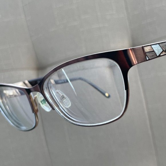 Liz Claiborne Women Eyeglasses Frame Brown Tone Metal Frame Glasses L624 ORF4 - Picture 2 of 12